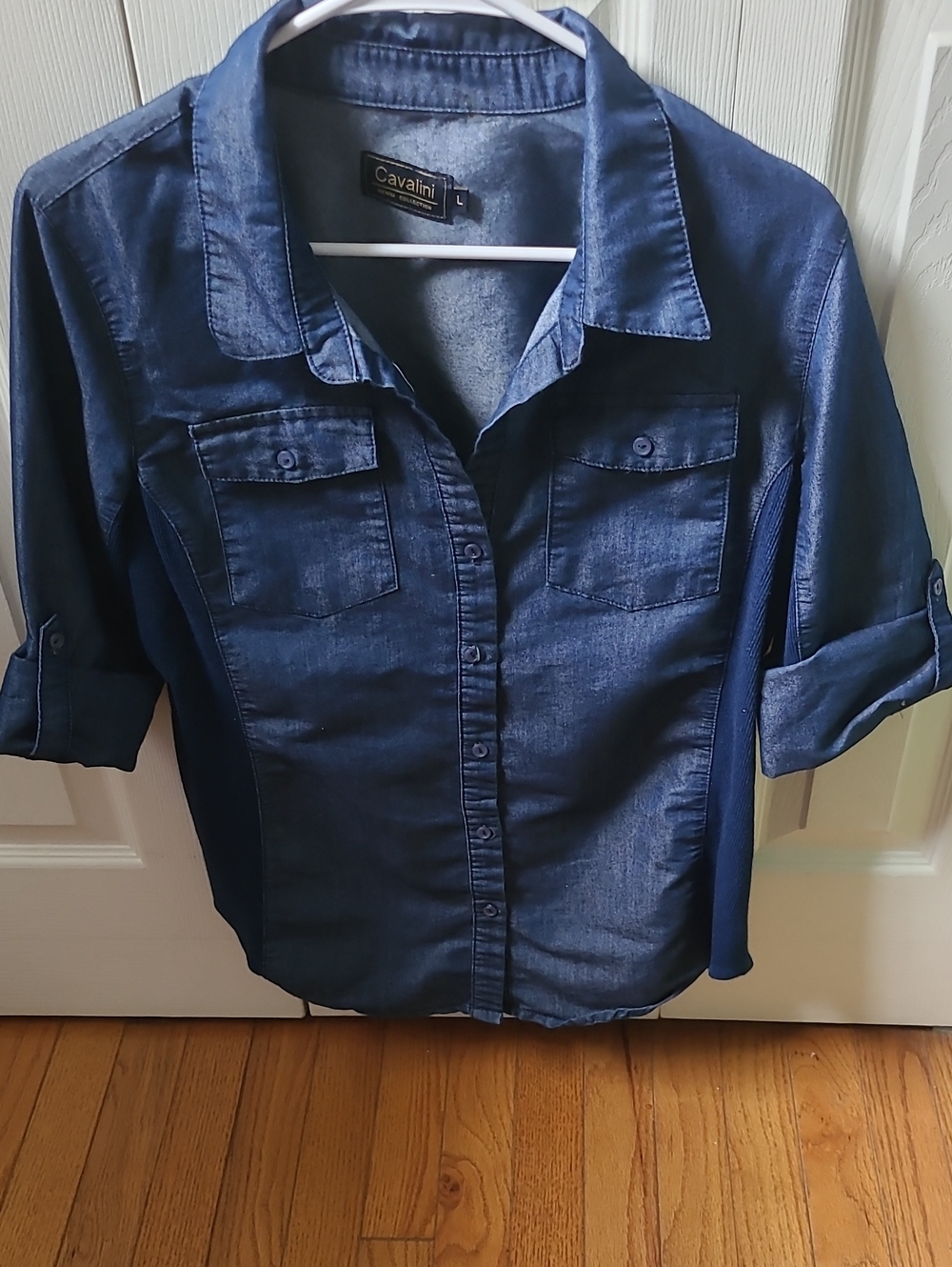 Cavalini Indigo Button-Up Shirt